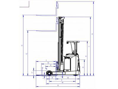 Вилочный электропогрузчик  FRB г/п 2000кг 